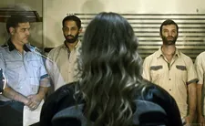 Eliza at the police station lineup